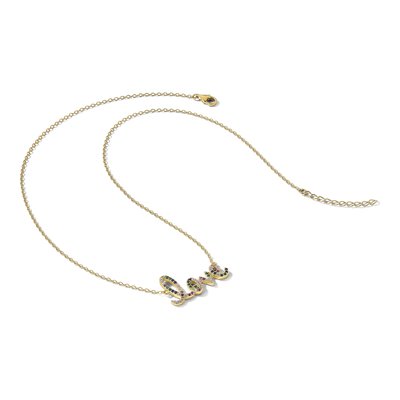 Gold-Plated Sterling Silver CZ LOVE Pendant Necklace – view 6