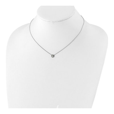 Sterling Silver CZ Colorful Circle Pendant Necklace – view 5
