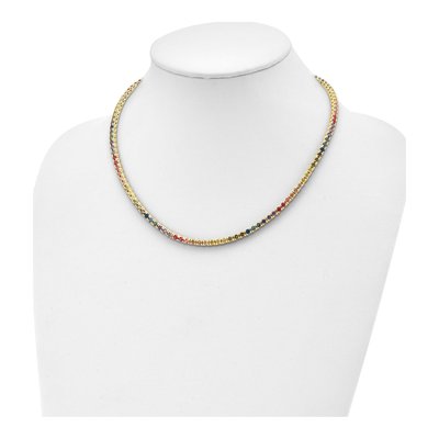 Gold-Plated Sterling Silver CZ Colorful Necklace – view 4
