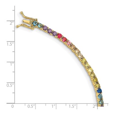 Gold-Plated Sterling Silver CZ Tennis Bracelet – view 3