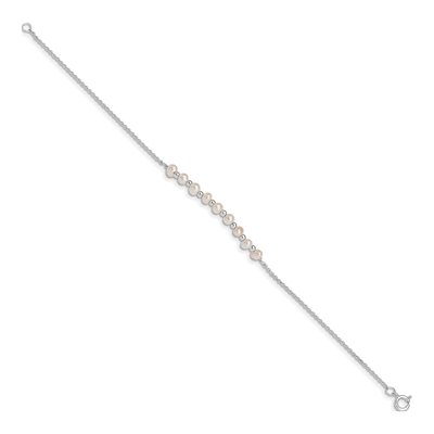 Sterling Silver Freshwater Cultured Pearl Semi-Round Bracel Bracelet – view 2