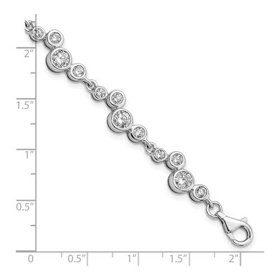 Sterling Silver CZ Bracelet – view 3