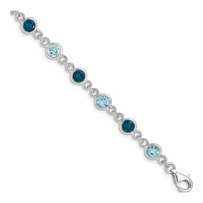 Sterling Silver Swiss Blue Topaz Bracelet