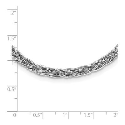 Sterling Silver Braided Snake Necklace – view 5