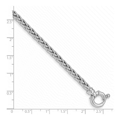 Sterling Silver 4.2mm Hollow Woven Wheat Chain Bracelet – view 4