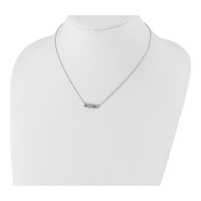 Sterling Silver CZ Bar Necklace – view 5