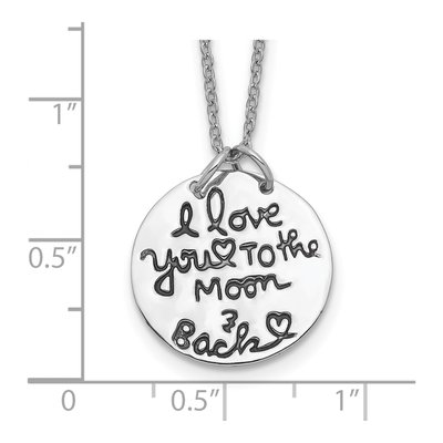 Sterling Silver Moon Back Necklace – view 4