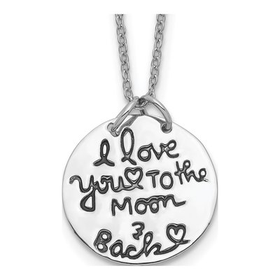 Sterling Silver Moon Back Necklace