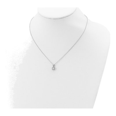 Sterling Silver CZ Pendant Necklace – view 5