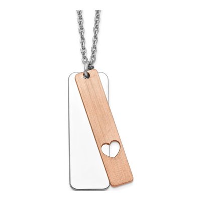 Sterling Silver Dogtag Pendant Necklace