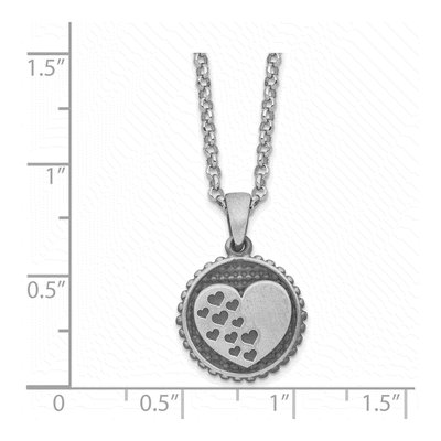 Sterling Silver Heart Pendant Necklace – view 2