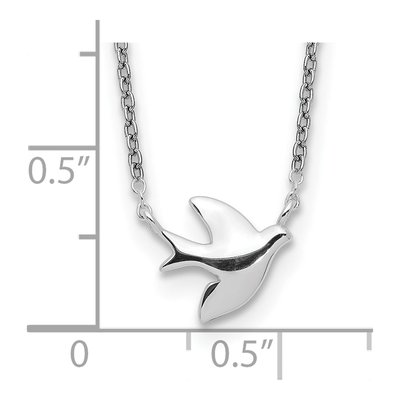 Sterling Silver Bird Pendant Necklace – view 4