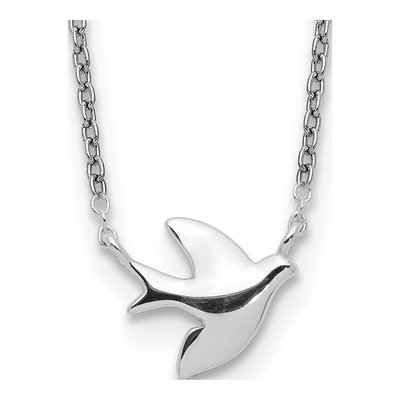 Sterling Silver Bird Pendant Necklace