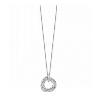 Sterling Silver CZ Fancy Pendant Necklace – view 3