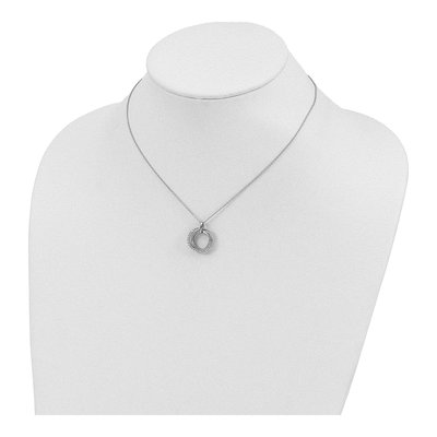 Sterling Silver CZ Fancy Pendant Necklace – view 5