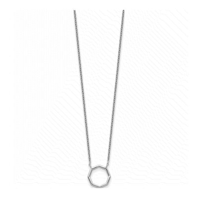 Sterling Silver Octagon Necklace – view 3