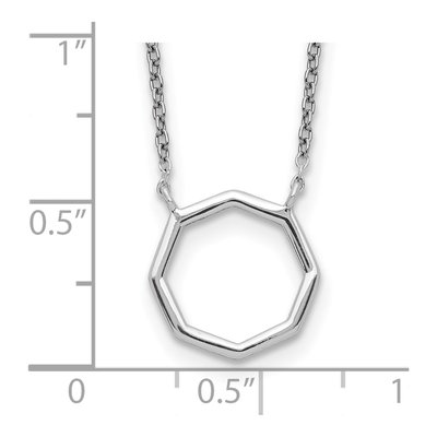 Sterling Silver Octagon Necklace – view 4