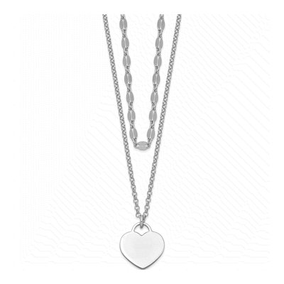 Sterling Silver Heart Choker Necklace