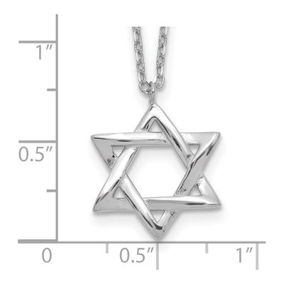 Sterling Silver Star of David Pendant Necklace – view 4
