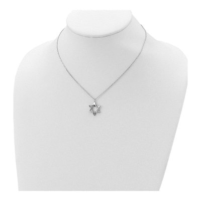Sterling Silver Star of David Pendant Necklace – view 5