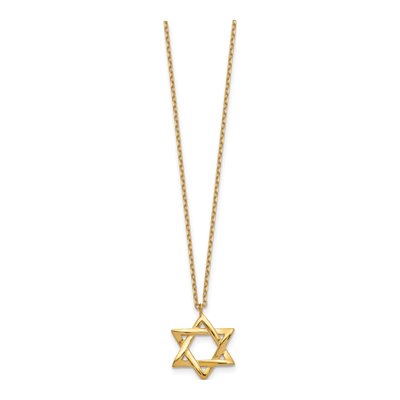 Gold-Plated Sterling Silver Star of David Pendant Necklace – view 3