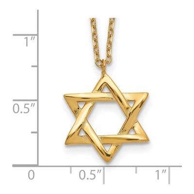 Gold-Plated Sterling Silver Star of David Pendant Necklace – view 4