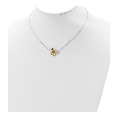 Gold-Plated Sterling Silver Bee Pendant Necklace – view 5
