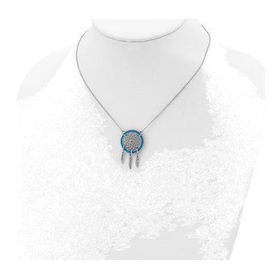 Sterling Silver Opal Dreamcatcher Necklace – view 5