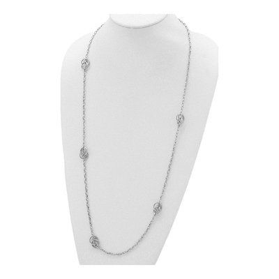 Sterling Silver Oval Link Necklace – view 3