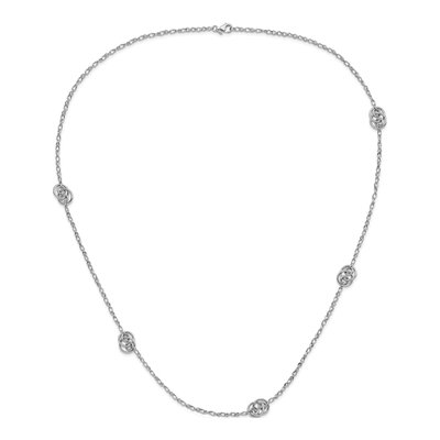 Sterling Silver Oval Link Necklace – view 4