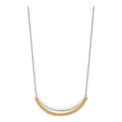 Gold-Plated Sterling Silver Curved Bar Necklace – view 3