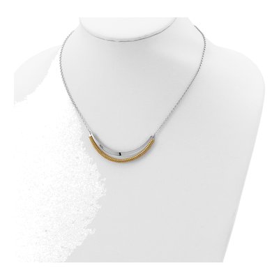 Gold-Plated Sterling Silver Curved Bar Necklace – view 4