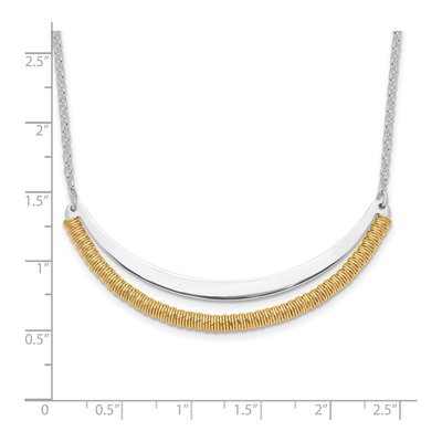 Gold-Plated Sterling Silver Curved Bar Necklace – view 5