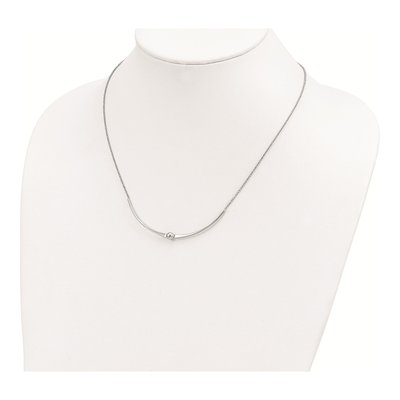 Sterling Silver 17.5" Rhodium-Plated Chain Necklace – view 4