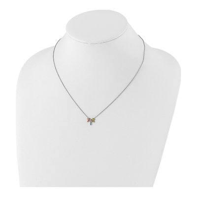 Gold-Plated Sterling Silver Triple Cross Necklace – view 5