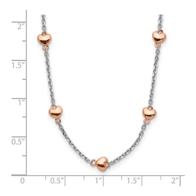 Sterling Silver 7-Heart Pendant Necklace – view 4