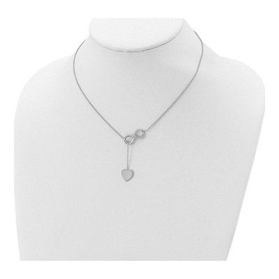 Sterling Silver CZ Infinity Heart Y-Necklace Pendant Necklace – view 5