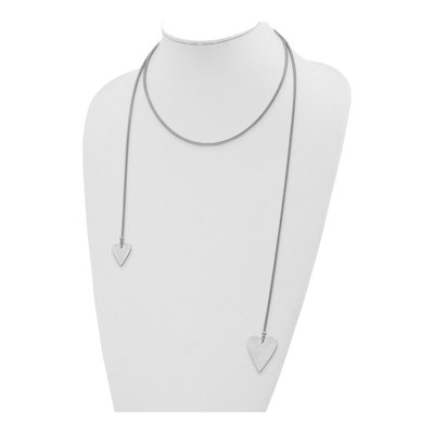 Sterling Silver Heart Cable Wrap Pendant Necklace – view 2