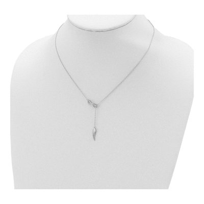 Sterling Silver Infinity Wing Pendant Necklace – view 5