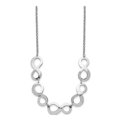 Sterling Silver Infinity Pendant Necklace – view 3