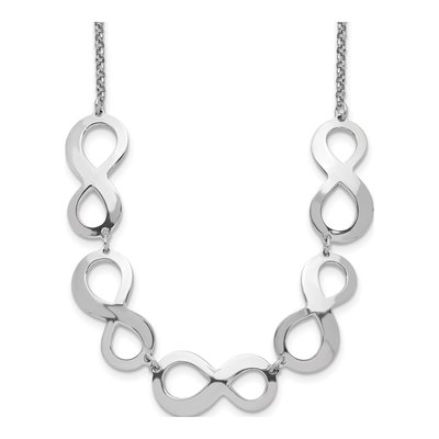 Sterling Silver Infinity Pendant Necklace