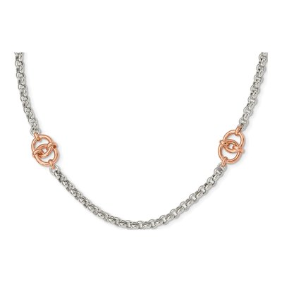 Rose Gold-Plated Sterling Silver Fancy Necklace