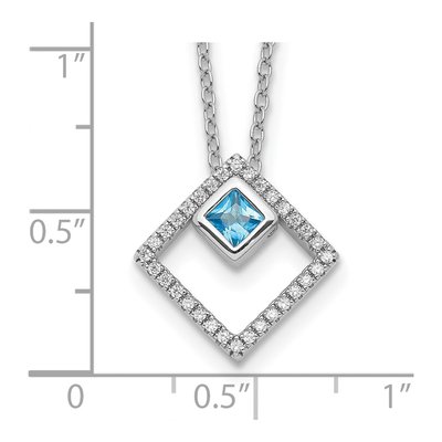 Sterling Silver CZ Pendant Necklace – view 4