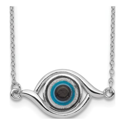 Sterling Silver Eye Pendant Necklace