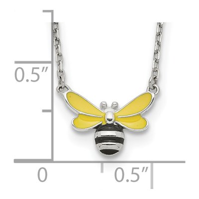Sterling Silver Girls' Bumblebee Pendant Necklace – view 4