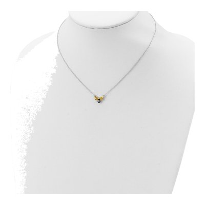 Sterling Silver Girls' Bumblebee Pendant Necklace – view 5