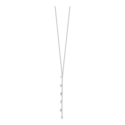 Sterling Silver CZ Dangle Necklace – view 3
