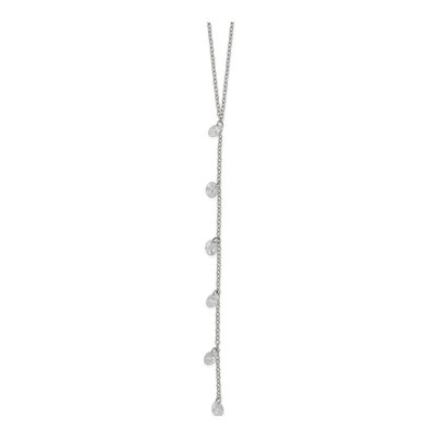 Sterling Silver CZ Dangle Necklace