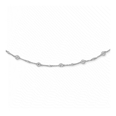 Sterling Silver White Topaz Station Necklace