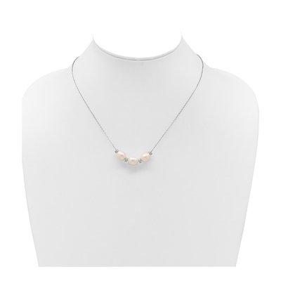 Sterling Silver Freshwater Cultured Pearl Necklace – view 4